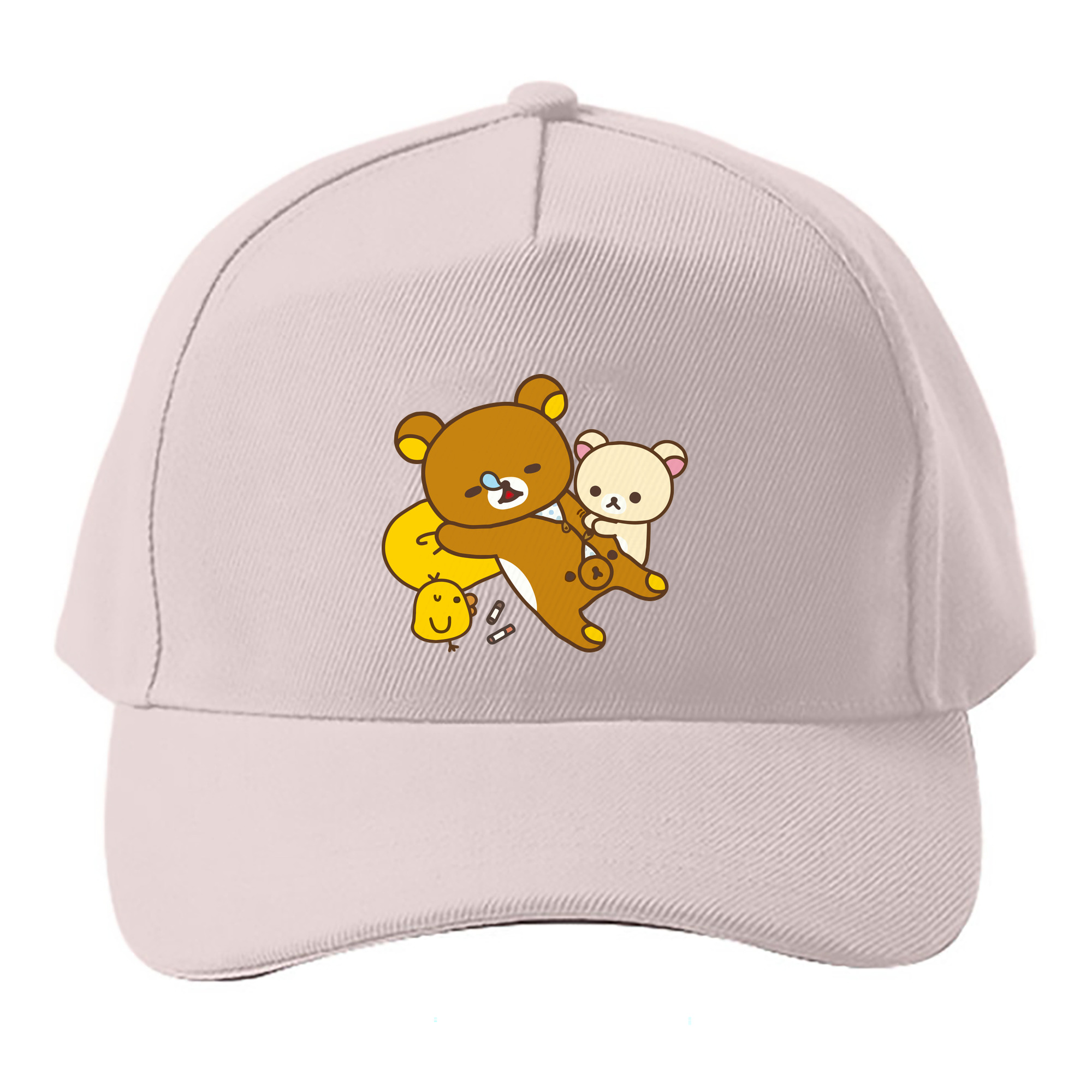 （画像用） リラックマ リラックマ キイロイトリ Rilakkuma Korilakkuma Kiiroitori ベースボールキャップ 綿100％ 男女兼用 帽子 スポーツ